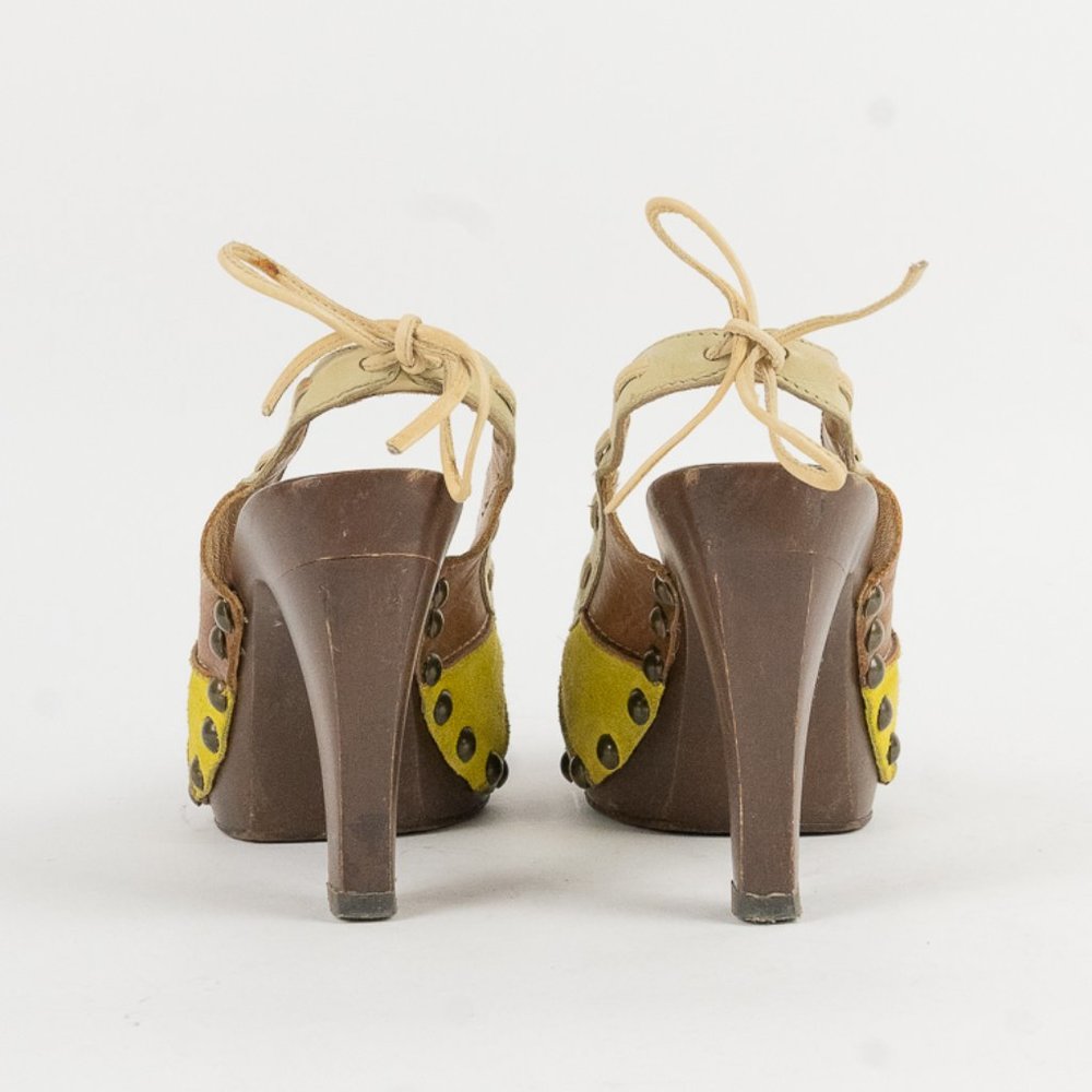 Marni Peep-Toe Slingback Clogs - Picture 3 of 6